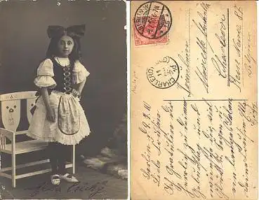 Ella Crichy mit orig. Autogramm o 9.7.1910 (RS Autograph)