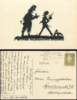 Teufel Krampus A.M. Schwindt Es wollt ein Schneider wandern o 6.8.32