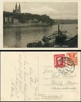 Prag mit Dampfer Masaryk o 12.1.28