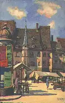 Mulhouse Litfaßsäule sig. R.Henry  *ca.1920