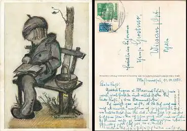 Versunken Berta Hummel-Karte Nr.222 o 11.10.1950
