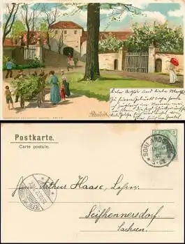 Dorfansicht Künstlerkarte Mailick, Nr. 1072, o 18.10.1902