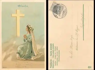Glaube Künstlerkarte Mailick Alfred Nr. 5521  o 27.3.1905