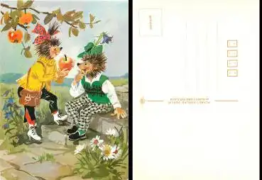 Mecki Igel mit Äpfeln DDR-Ausgabe Planet-Verlag Nr 129030