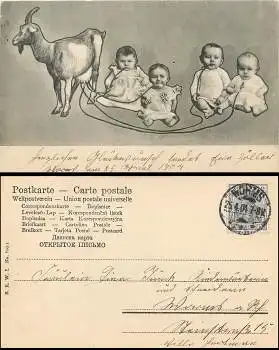 Kinder mit Ziege o 25.4.04