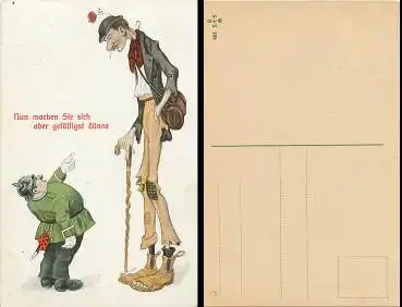 Polizist mit Landsteicher *ca. 1920