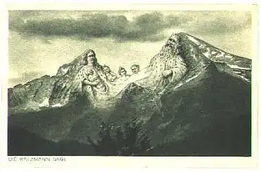 Watzmann-Sage Berg mit Gesichtern *ca. 1920