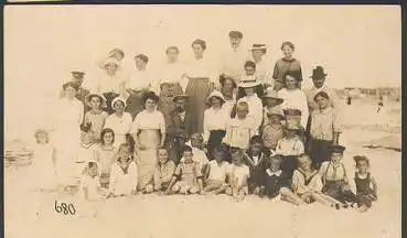 Bademode Strand Echtfoto-Ak, * ca. 1910