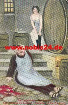 Priester mit Mädchen "die Geheimnisse des Klosters" Serie 1000 *ca. 1910
