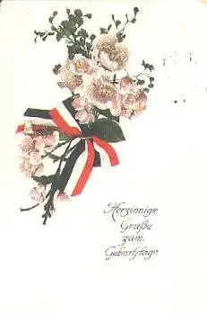 Blumen  Patriotika schwarz-weiss-rot o 9.10.1915