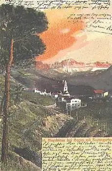 St. Magdalena bei Bozen mit Rosengarten o 13.5.1904
