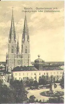 Upsala Domkyrkan fran Universitetet * ca.1910