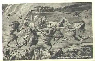 Harz Walpurgisnacht auf dem Hexentanzplatz * ca. 1950