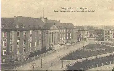 Saargemünd Landgericht Amtsgericht und Bahnhof, o 26.9.1915