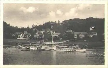 Elbdampfschiff "Dresden" vor Pötzscha o 19.7.1942
