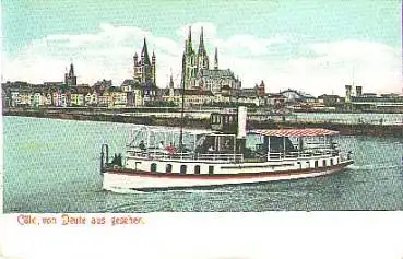 Rheindampfschiff vor Köln * ca. 1910