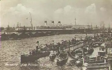 Schnelldampfer Cap Polonio im Hamburger Hafen *ca. 1920
