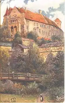 Nürnberg Burg Künstlerkarte Tucks Oilette 612 B, o 21.6.1928 sig. Charles F. Flower