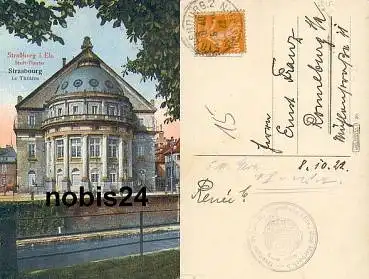 Straßburg Elsaß Stadttheater o 8.10.1922 Ansichtskartensammlerverein Kosmopolit 16536