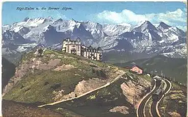 Rigi-Kulm mit Bergbahn * ca. 1910