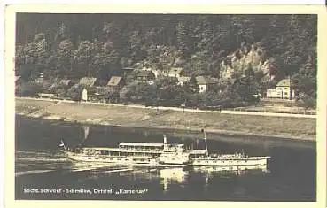 Elbdampfer "Meissen" vor Schmilka Kamerun o ca. 1959