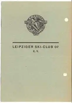 Leipziger Ski-Club 1907 Satzung ca.1960