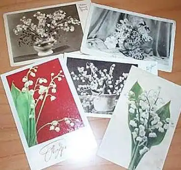 Maiglöckchen 5 Ak ca. 1910-1950