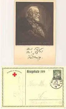 Bayern König Ludwig III Privatganzsache Rotes Kreuz, o 30.12.14