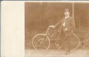 Radfahrer Echtfoto ca. 1920