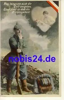 deutscher Soldat mit Gewehr o 1916 1.WK