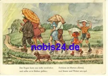 Dackel mit Familie *ca.1950