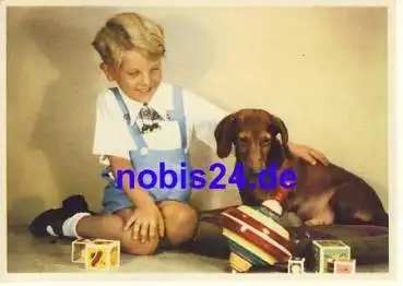 Dackel Brummkreisel Kind *ca.1950
