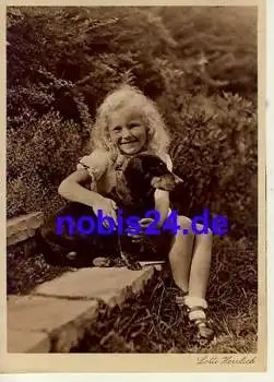 Dackel mit Kind o 1941