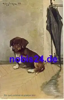 Dackel Künstlerkarte M. Kuglmayer o 1920