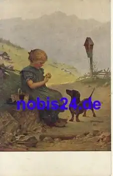 Dackel und Kind o 1921