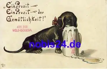 Dackel Bier schmeckt ! o ca.1920