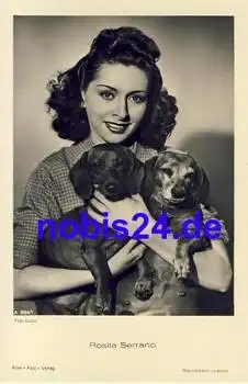 Dackel mit Rosita Serrano ca.1920