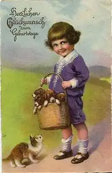 Katze Hund Kind o 20.11.1927