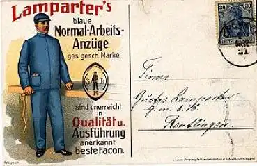 Arbeitsanzüge Lamparters Werbung o 26.3.1921