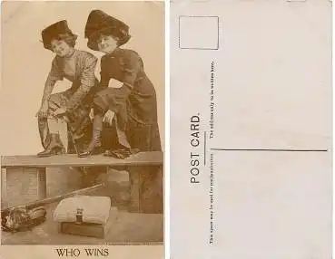 Baseball Humor WHO WINS *ca.1910