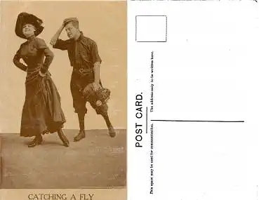 Baseball Humor CHATCHING A FLY  *ca.1910