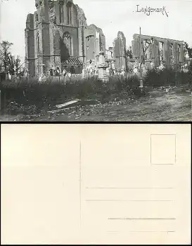 Langemark Westflandern Zerstörung Echtfoto *ca.1916