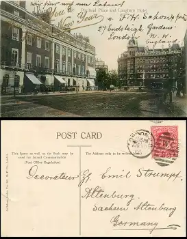 London Portland Place and Langham Hotel 30.12.1906