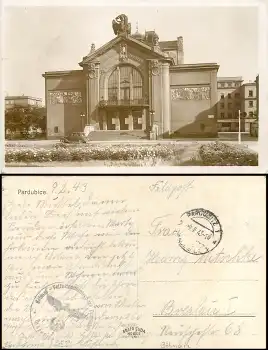 Pardubice Theater Feldpost Heimat Festungspionierpark o 9.11.1943