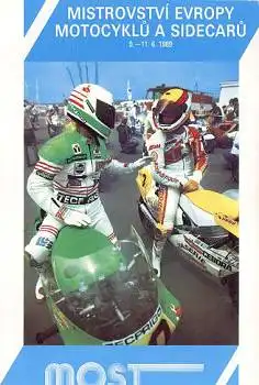 Most Motorradrennen in Tschechien 11.6.1989 Programmheft