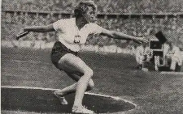 Olympische Spiele 1936 Hedwiga Wajsowna Diskuswerfen Sammelbild, keine AK