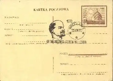 Polen GS mit Stempel anläßlich des 100. Geburtstags von W.I.Lenin