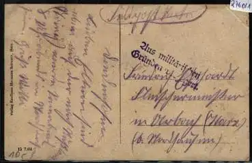 Briefstempel "Aus militärischen Gründen verzögert" gebr. ca. 1915 auf Metz AK