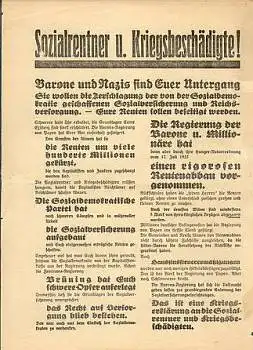 SPD Wahlwerbung Reichstagswahl 6. November 1932  Liste 2