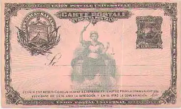 El Salvador Ganzsache 3 Centavos *1891